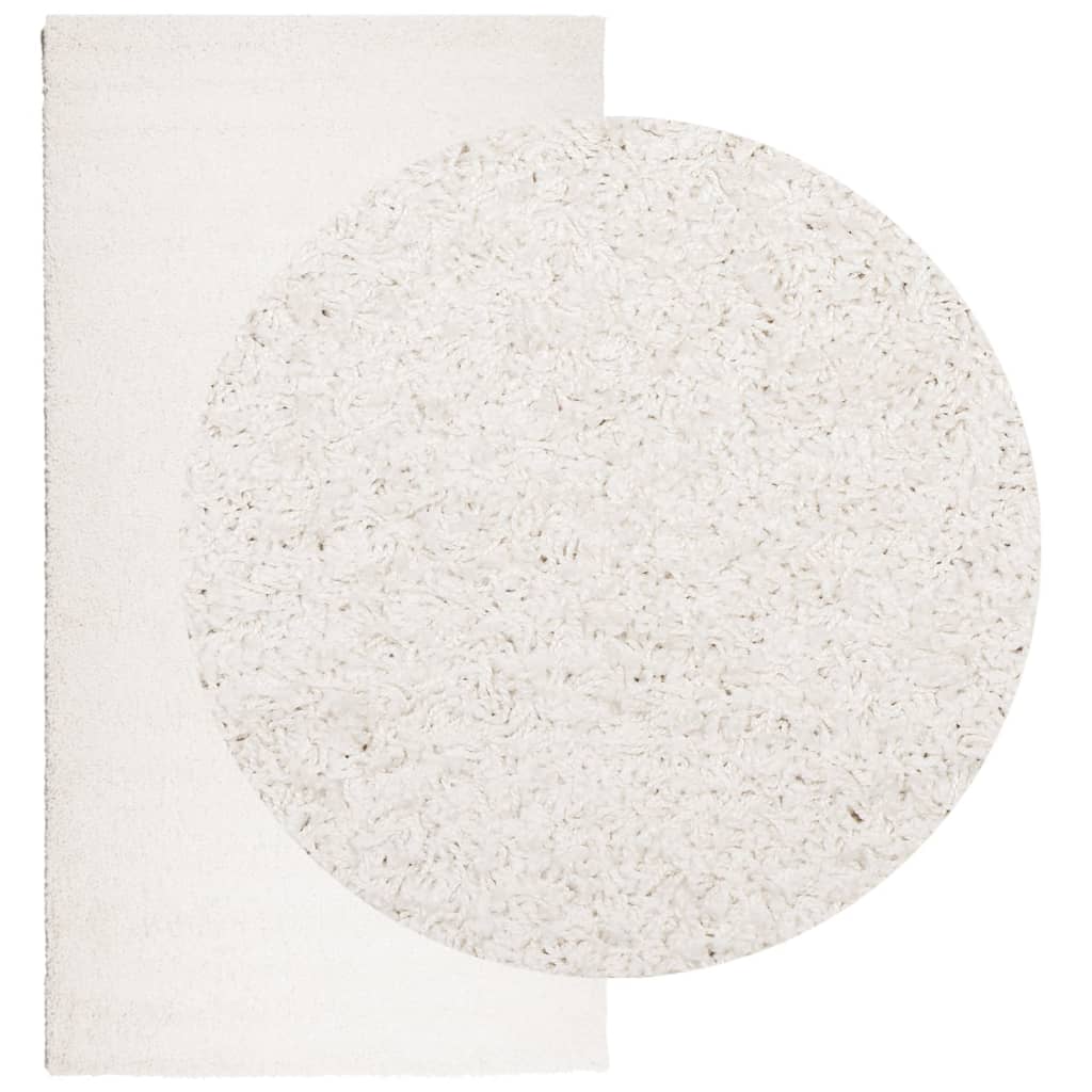 Tappeto Shaggy PAMPLONA a Pelo Lungo Moderno Crema 80x150 cm