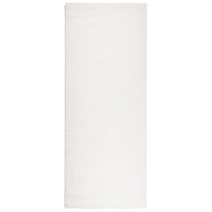 Tappeto Shaggy PAMPLONA a Pelo Lungo Moderno Crema 80x200 cm