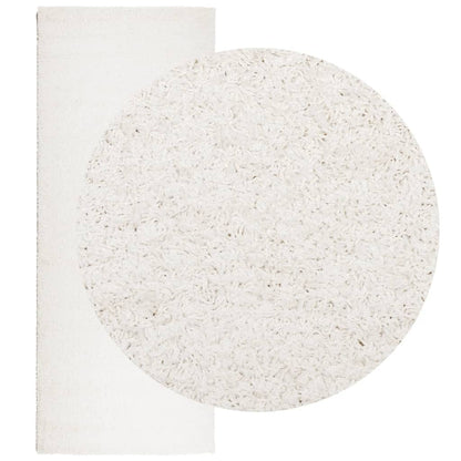 Tappeto Shaggy PAMPLONA a Pelo Lungo Moderno Crema 80x200 cm