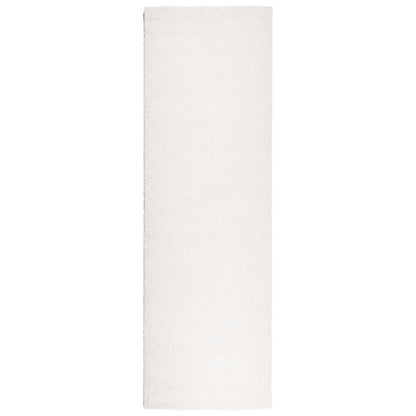 Tappeto Shaggy PAMPLONA a Pelo Lungo Moderno Crema 80x250 cm