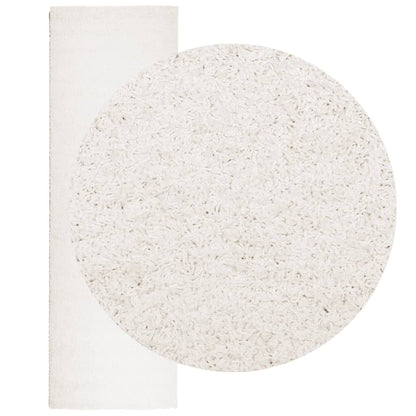 Tappeto Shaggy PAMPLONA a Pelo Lungo Moderno Crema 80x250 cm