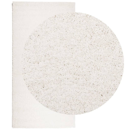 Tappeto Shaggy PAMPLONA a Pelo Lungo Moderno Crema 100x200 cm