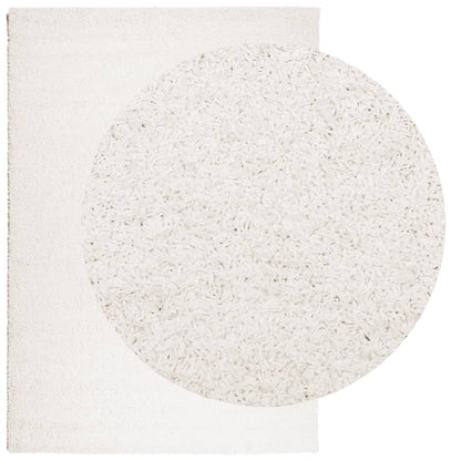 Tappeto Shaggy PAMPLONA a Pelo Lungo Moderno Crema 120x170 cm