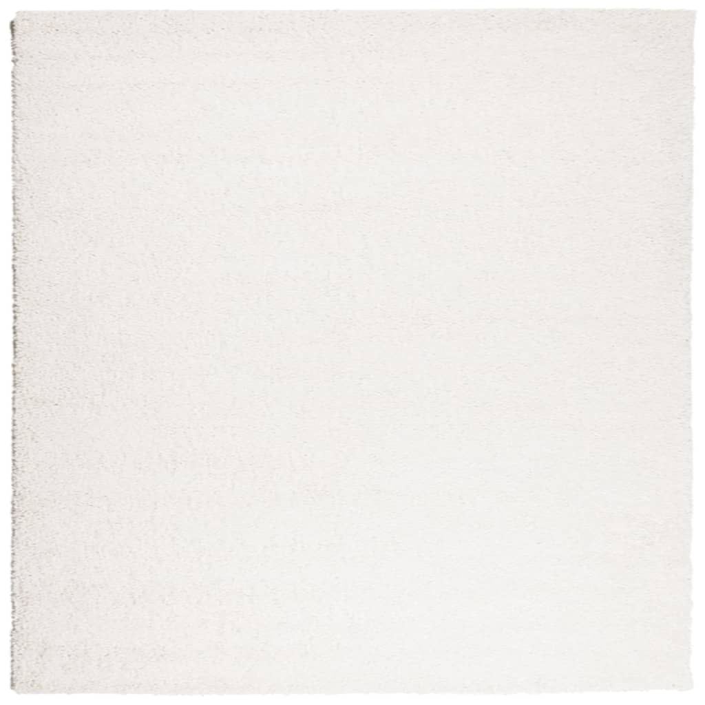 Tappeto Shaggy PAMPLONA a Pelo Lungo Moderno Crema 200x200 cm