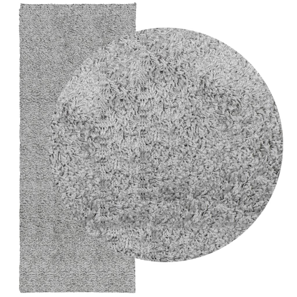 Tappeto Shaggy PAMPLONA a Pelo Lungo Moderno Grigio 80x200 cm