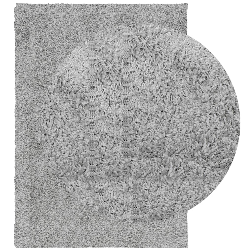 Tappeto Shaggy PAMPLONA a Pelo Lungo Moderno Grigio 120x170 cm