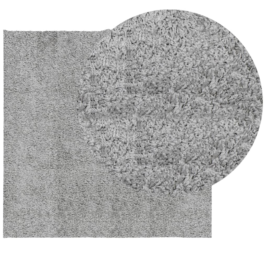 Tappeto Shaggy PAMPLONA a Pelo Lungo Moderno Grigio 240x240 cm