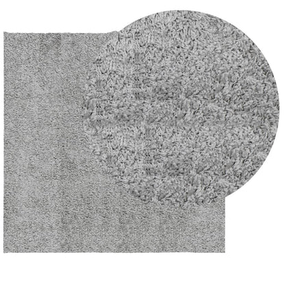 Tappeto Shaggy PAMPLONA a Pelo Lungo Moderno Grigio 240x240 cm
