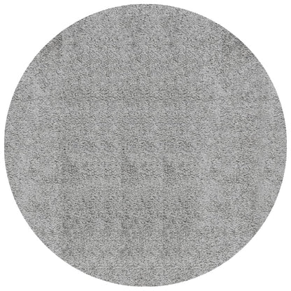 Tappeto Shaggy PAMPLONA a Pelo Lungo Moderno Grigio Ø 80 cm
