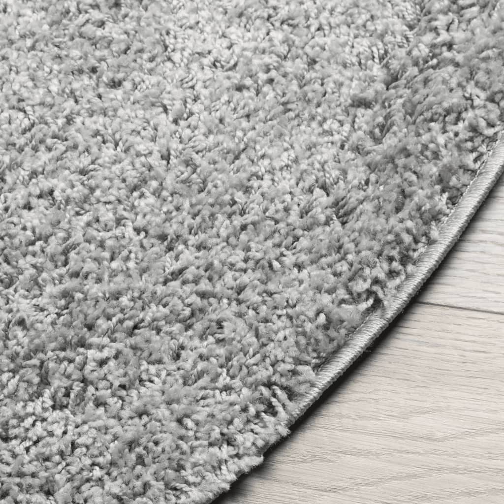 Tappeto Shaggy PAMPLONA a Pelo Lungo Moderno Grigio Ø 160 cm
