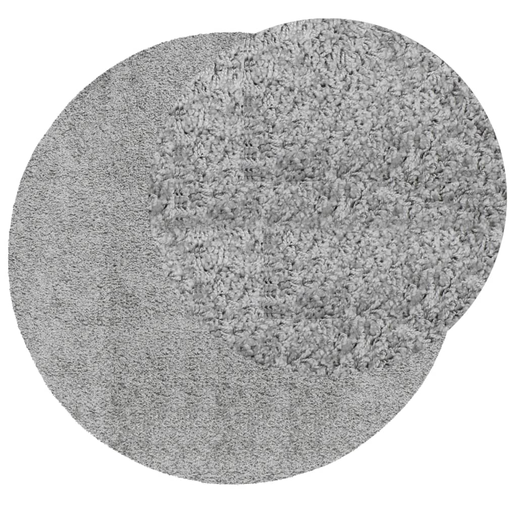 Tappeto Shaggy PAMPLONA a Pelo Lungo Moderno Grigio Ø 280 cm