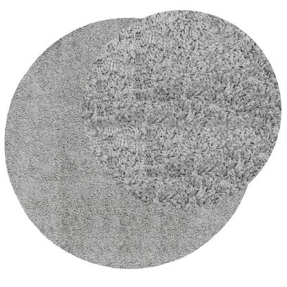 Tappeto Shaggy PAMPLONA a Pelo Lungo Moderno Grigio Ø 280 cm
