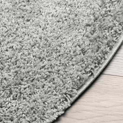 Tappeto Shaggy PAMPLONA a Pelo Lungo Moderno Grigio Ø 280 cm