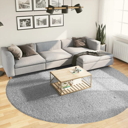 Tappeto Shaggy PAMPLONA a Pelo Lungo Moderno Grigio Ø 280 cm