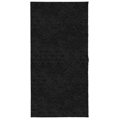 Tappeto Shaggy PAMPLONA a Pelo Lungo Moderno Nero 100x200 cm