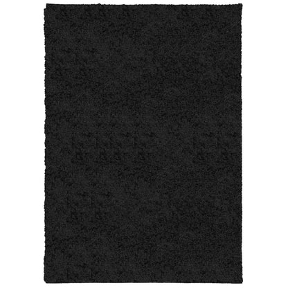 Tappeto Shaggy PAMPLONA a Pelo Lungo Moderno Nero 120x170 cm