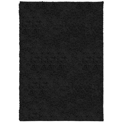 Tappeto Shaggy PAMPLONA a Pelo Lungo Moderno Nero 160x230 cm