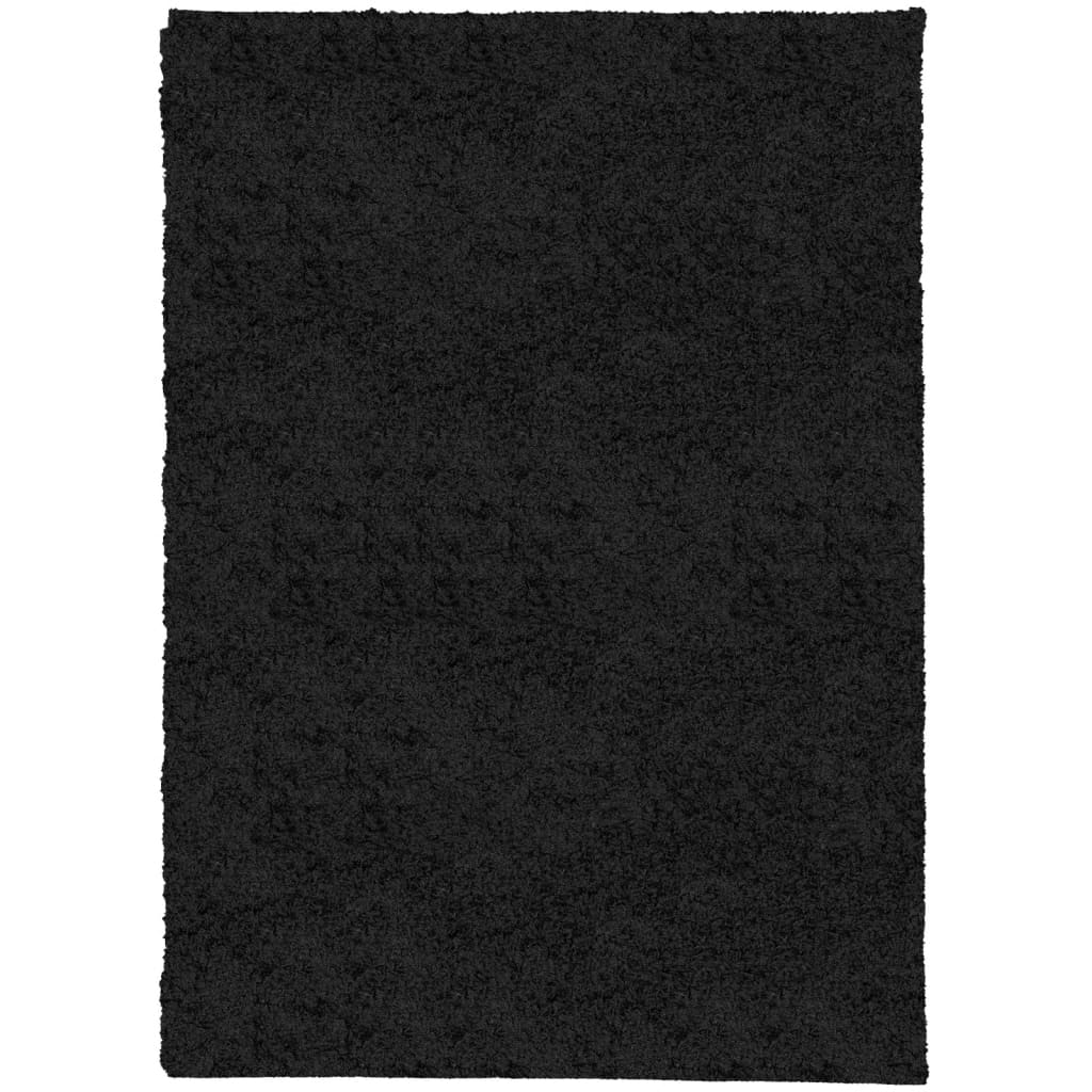 Tappeto Shaggy PAMPLONA a Pelo Lungo Moderno Nero 200x280 cm