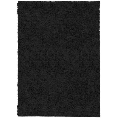 Tappeto Shaggy PAMPLONA a Pelo Lungo Moderno Nero 200x280 cm