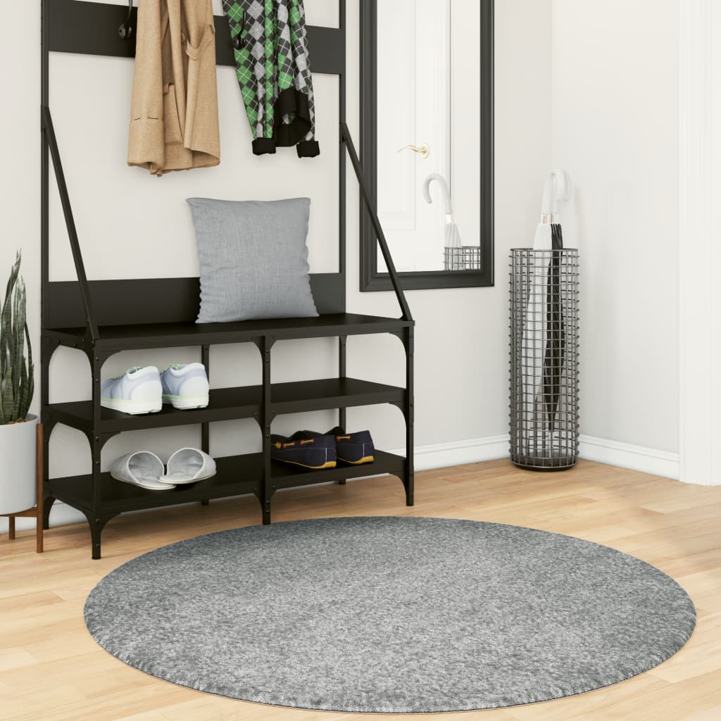 Tappeto Shaggy PAMPLONA a Pelo Lungo Moderno Verde Ã˜ 120 cm