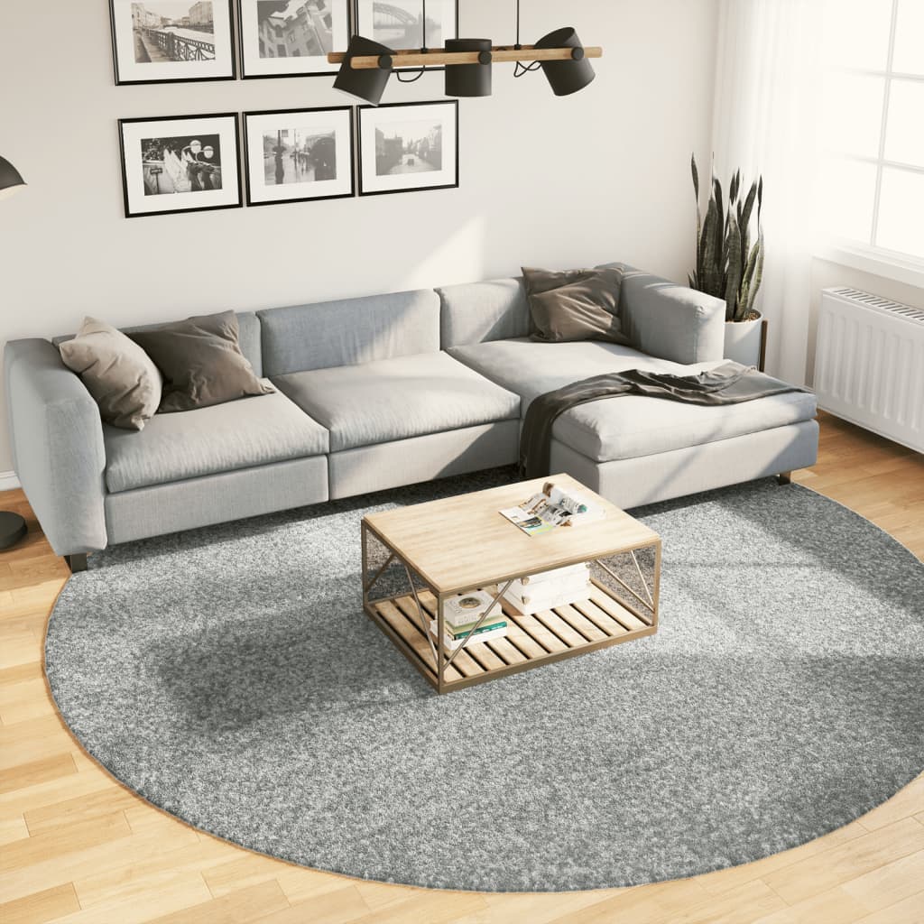 Tappeto Shaggy PAMPLONA a Pelo Lungo Moderno Verde Ø 280 cm