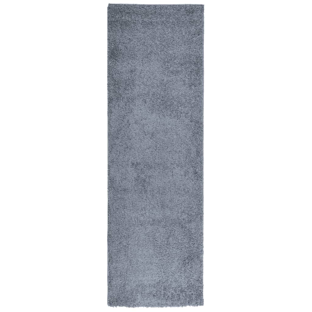 Tappeto Shaggy PAMPLONA a Pelo Lungo Moderno Blu 80x250 cm