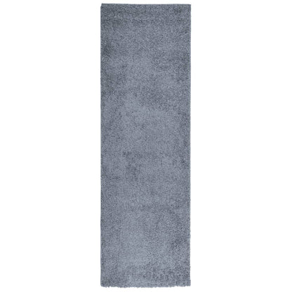 Tappeto Shaggy PAMPLONA a Pelo Lungo Moderno Blu 80x250 cm