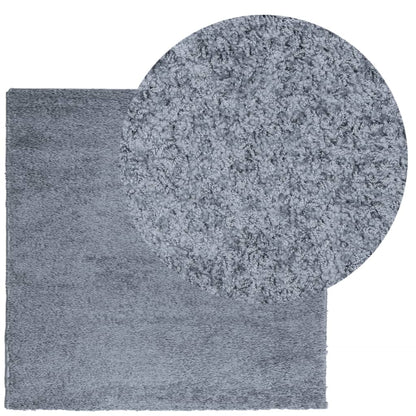 Tappeto Shaggy PAMPLONA a Pelo Lungo Moderno Blu 120x120 cm