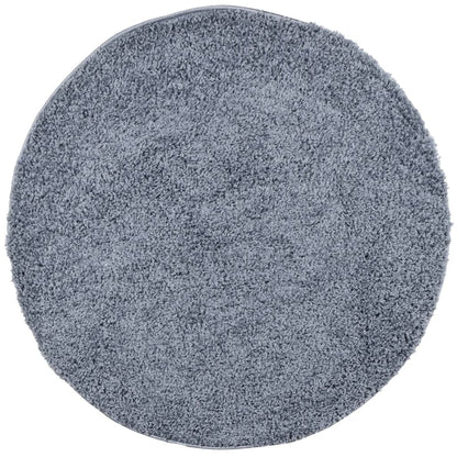 Tappeto Shaggy PAMPLONA a Pelo Lungo Moderno Blu Ø 80 cm
