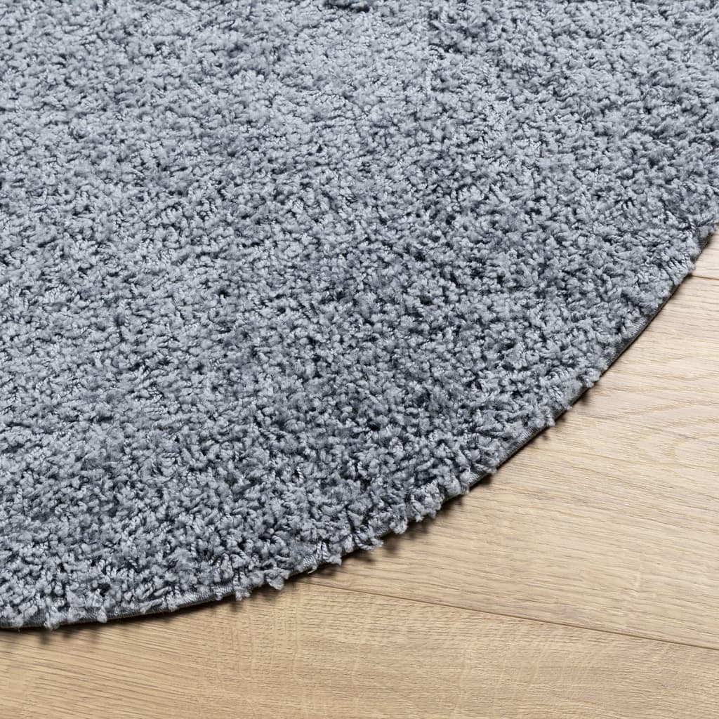 Tappeto Shaggy PAMPLONA a Pelo Lungo Moderno Blu Ø 80 cm
