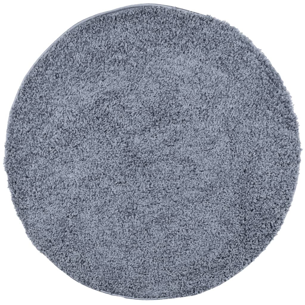 Tappeto Shaggy PAMPLONA a Pelo Lungo Moderno Blu Ã˜ 100 cm