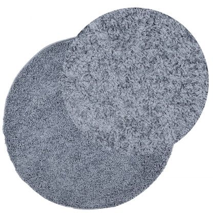 Tappeto Shaggy PAMPLONA a Pelo Lungo Moderno Blu Ã˜ 100 cm