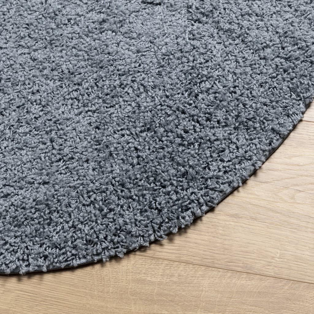 Tappeto Shaggy PAMPLONA a Pelo Lungo Moderno Blu Ø 160 cm