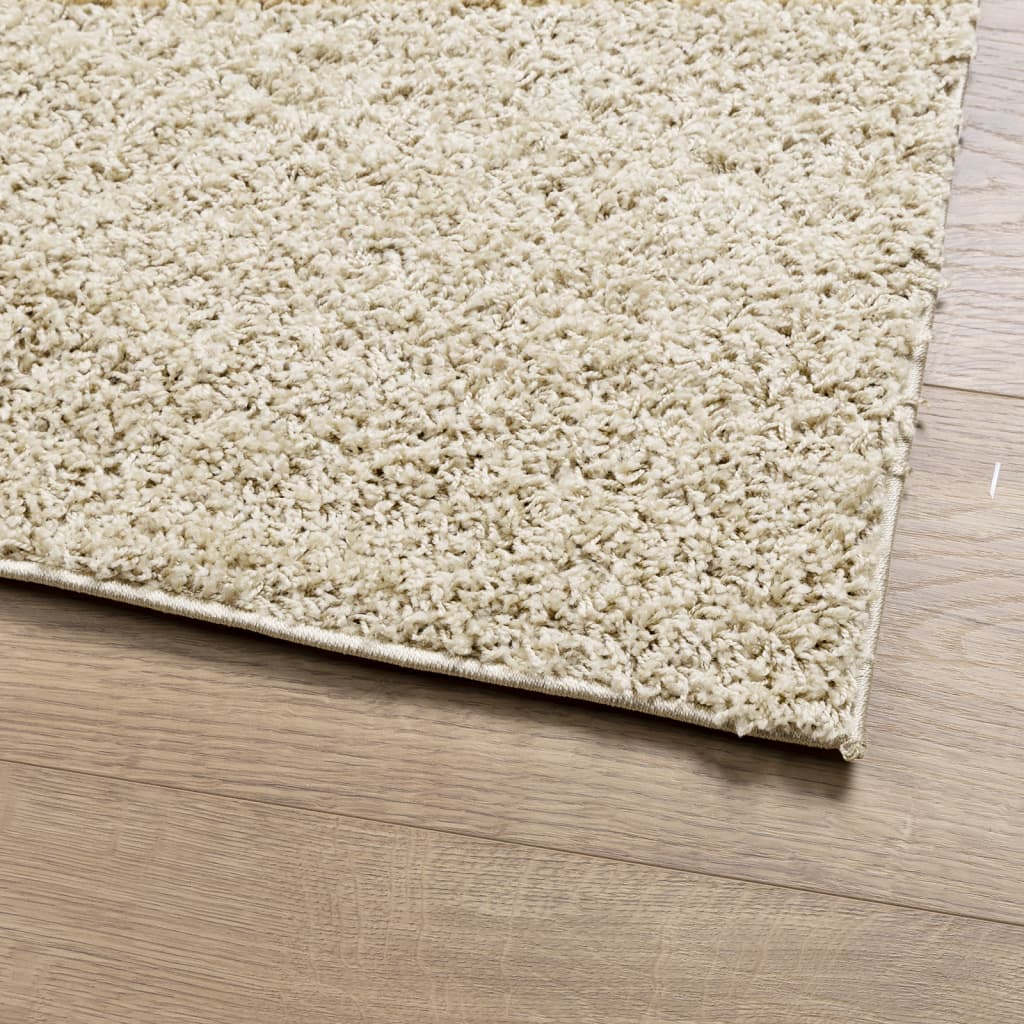 Tappeto Shaggy PAMPLONA a Pelo Lungo Moderno Oro 80x200 cm