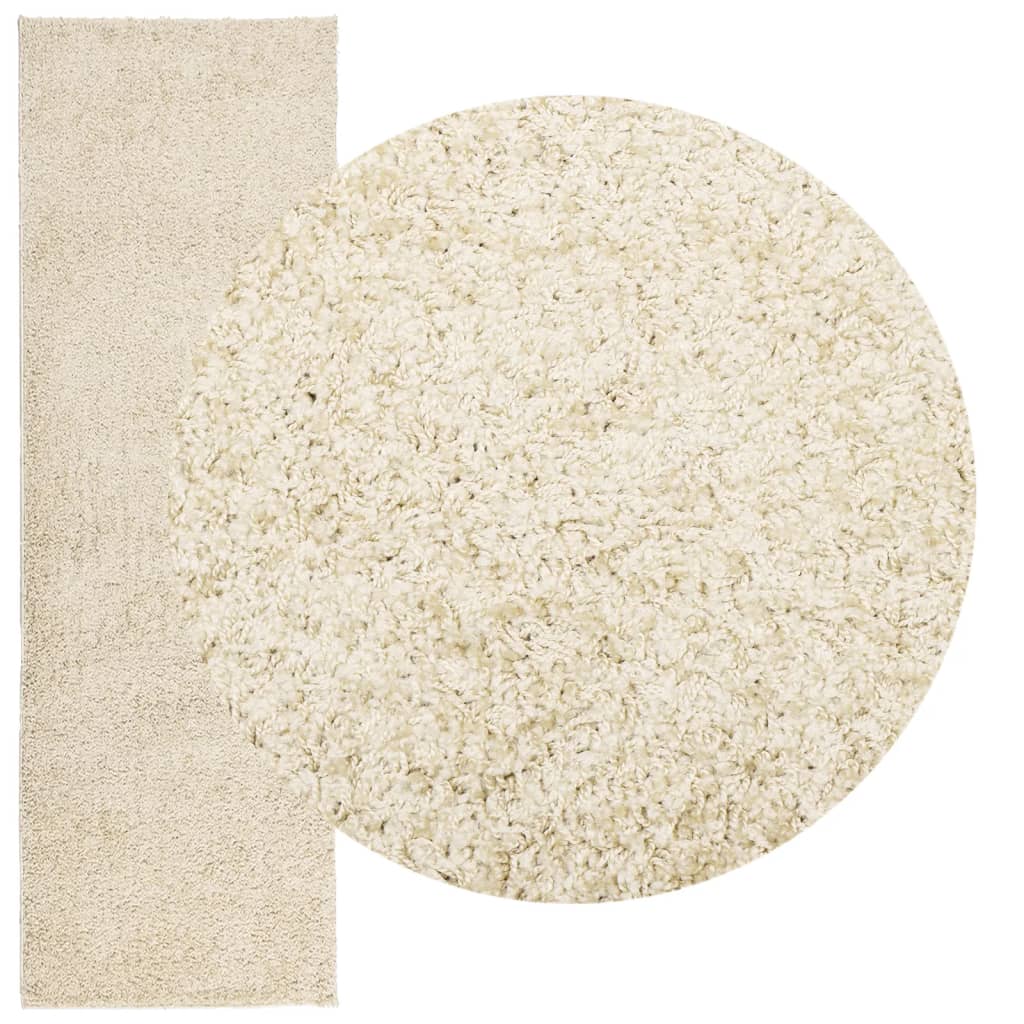 Tappeto Shaggy PAMPLONA a Pelo Lungo Moderno Oro 80x250 cm