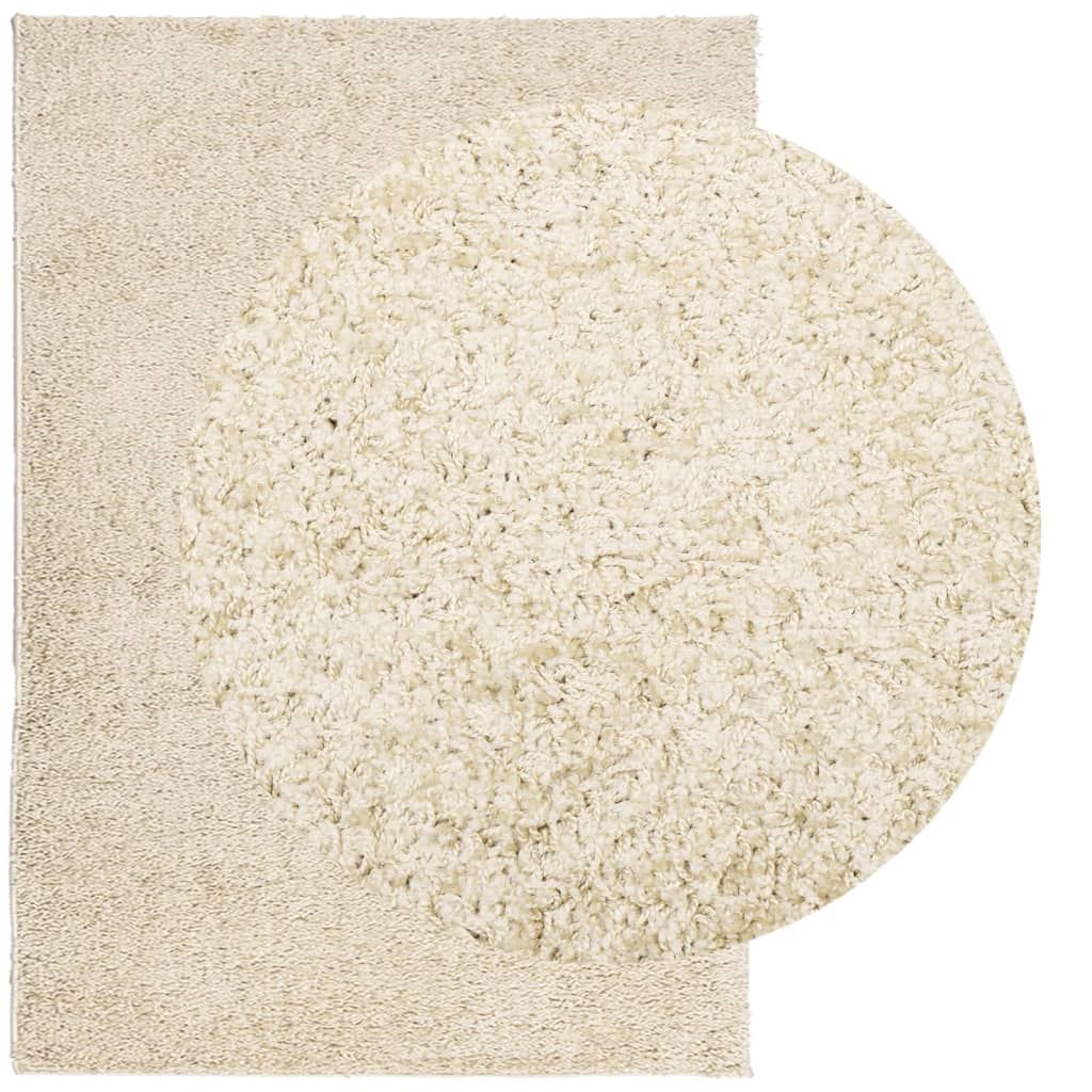 Tappeto Shaggy PAMPLONA a Pelo Lungo Moderno Oro 140x200 cm