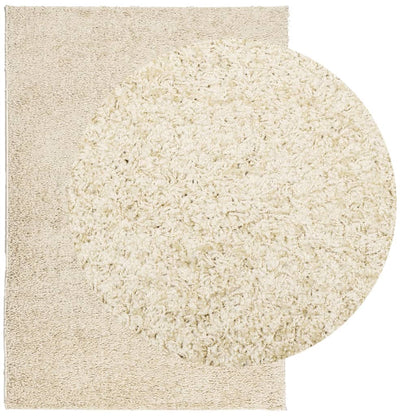 Tappeto Shaggy PAMPLONA a Pelo Lungo Moderno Oro 140x200 cm