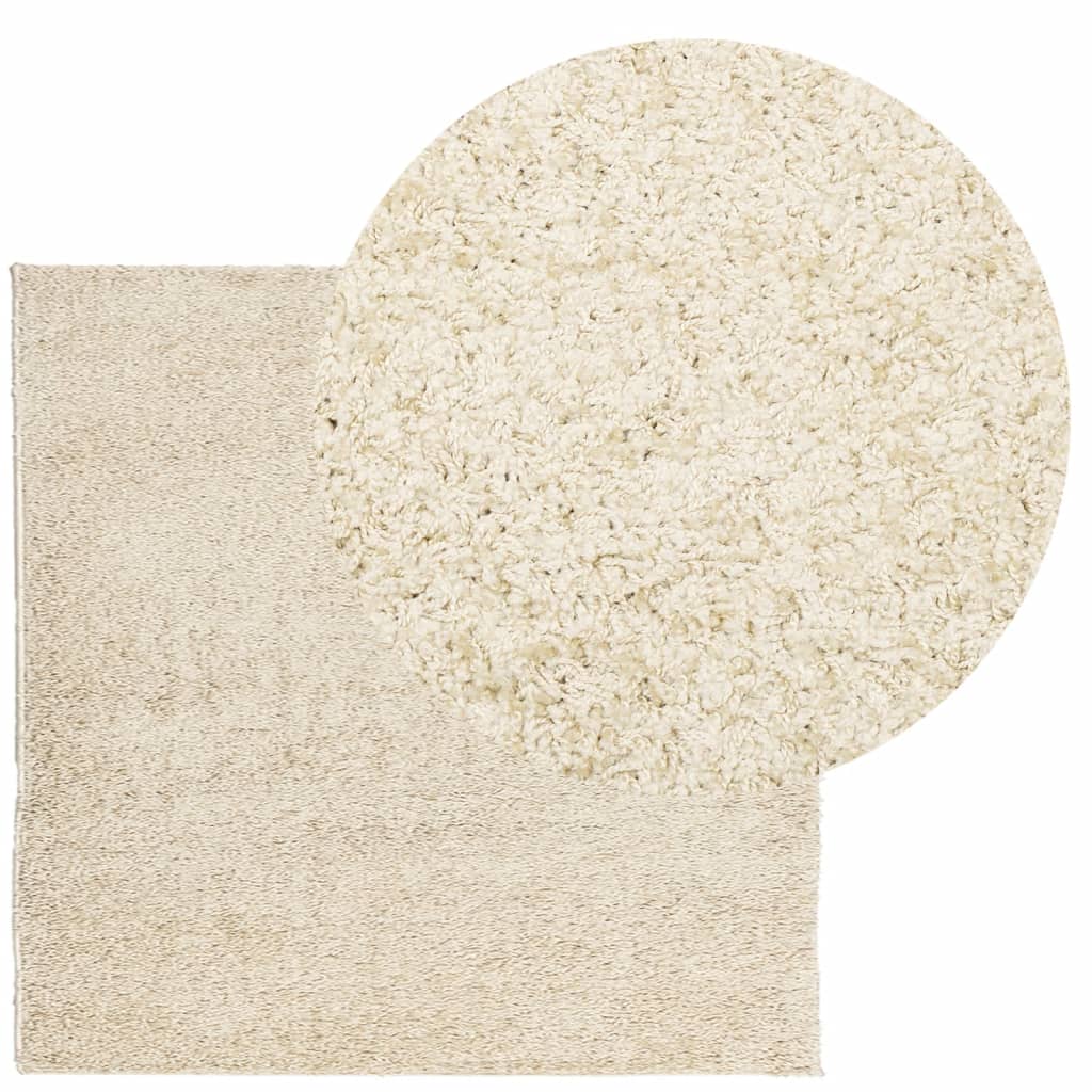 Tappeto Shaggy PAMPLONA a Pelo Lungo Moderno Oro 240x240 cm