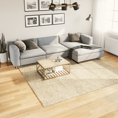 Tappeto Shaggy PAMPLONA a Pelo Lungo Moderno Oro 240x240 cm