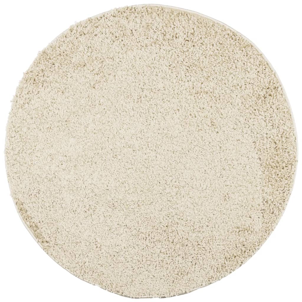 Tappeto Shaggy PAMPLONA a Pelo Lungo Moderno Oro Ø 100 cm