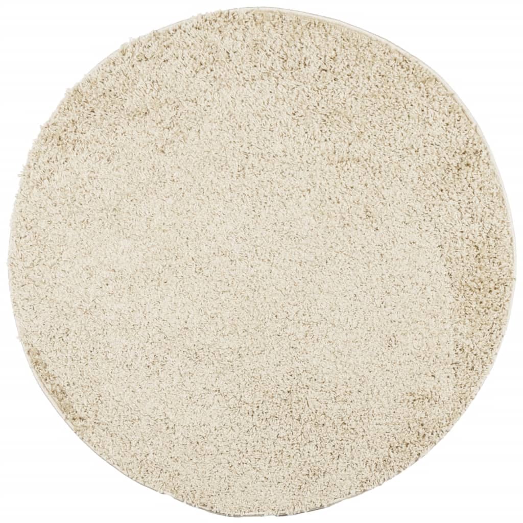 Tappeto Shaggy PAMPLONA a Pelo Lungo Moderno Oro Ø 120 cm
