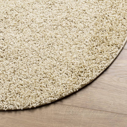 Tappeto Shaggy PAMPLONA a Pelo Lungo Moderno Oro Ø 120 cm