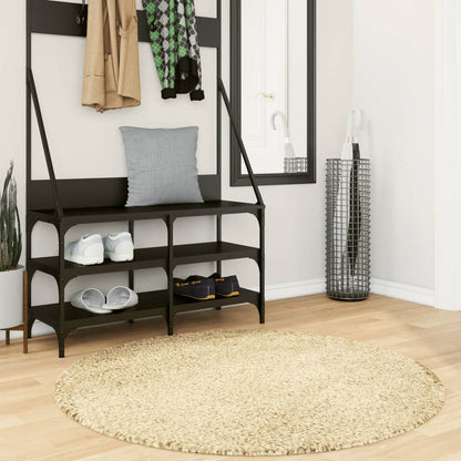 Tappeto Shaggy PAMPLONA a Pelo Lungo Moderno Oro Ø 120 cm