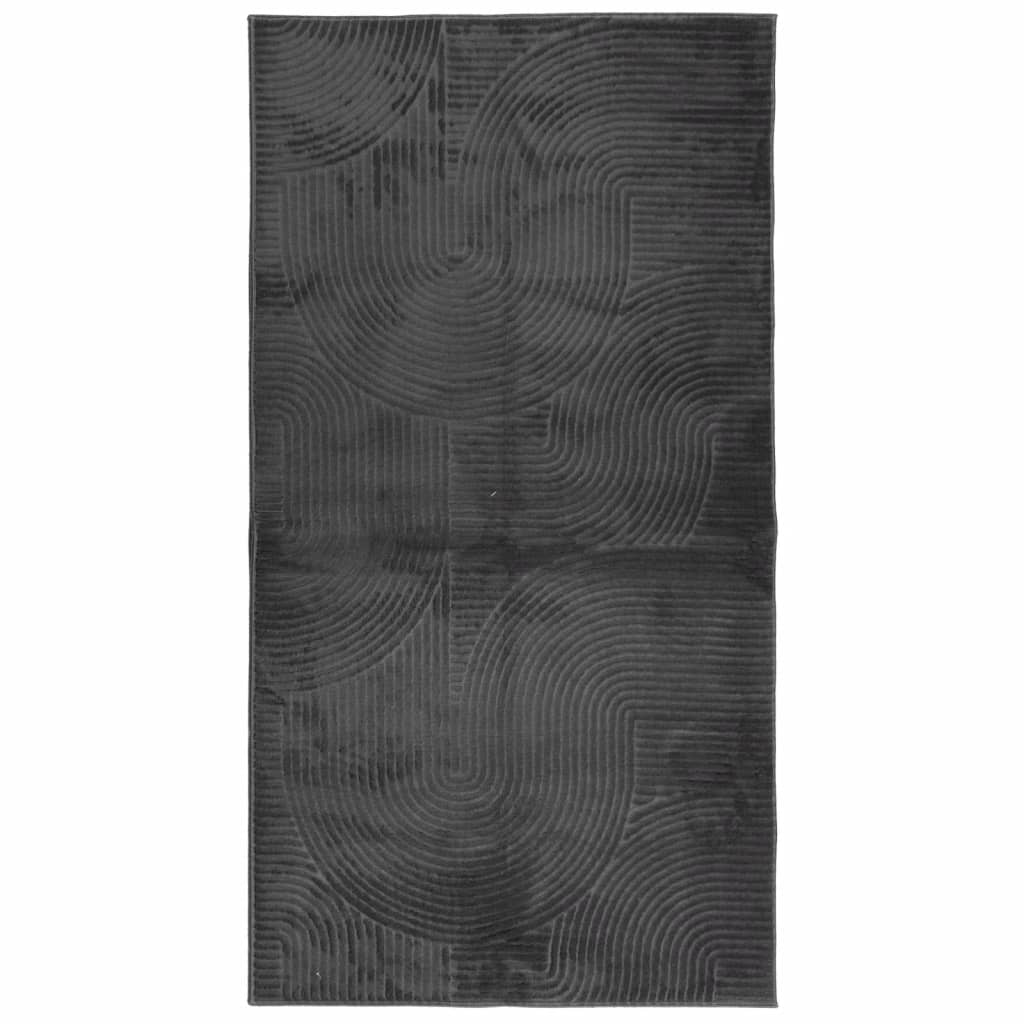 Tappeto IZA a Pelo Corto Aspetto Scandinavo antracite 80x150 cm