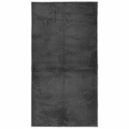 Tappeto IZA a Pelo Corto Aspetto Scandinavo antracite 80x150 cm