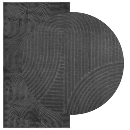 Tappeto IZA a Pelo Corto Aspetto Scandinavo antracite 80x150 cm