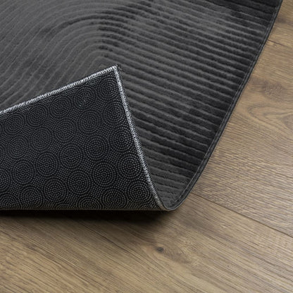 Tappeto IZA a Pelo Corto Aspetto Scandinavo antracite 80x150 cm