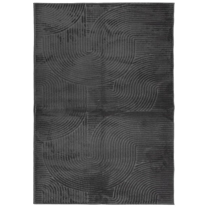 Tappeto IZA a Pelo Corto Aspetto Scandinavo antracite 140x200cm