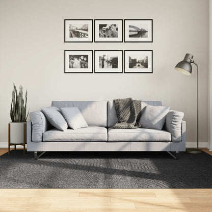 Tappeto IZA a Pelo Corto Aspetto Scandinavo antracite 160x230cm