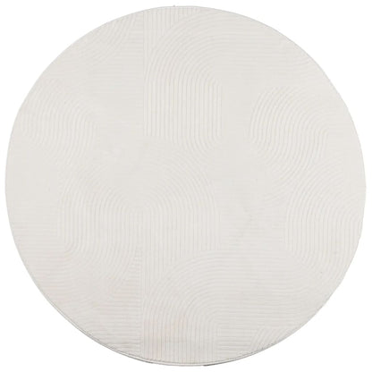Tappeto IZA a Pelo Corto con Aspetto Scandinavo Crema Ã˜ 100 cm